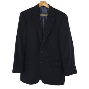 Turnbury‎ Sport Coat Size 40R Blazer 100% Camel Hair Blue Jacket Blazer